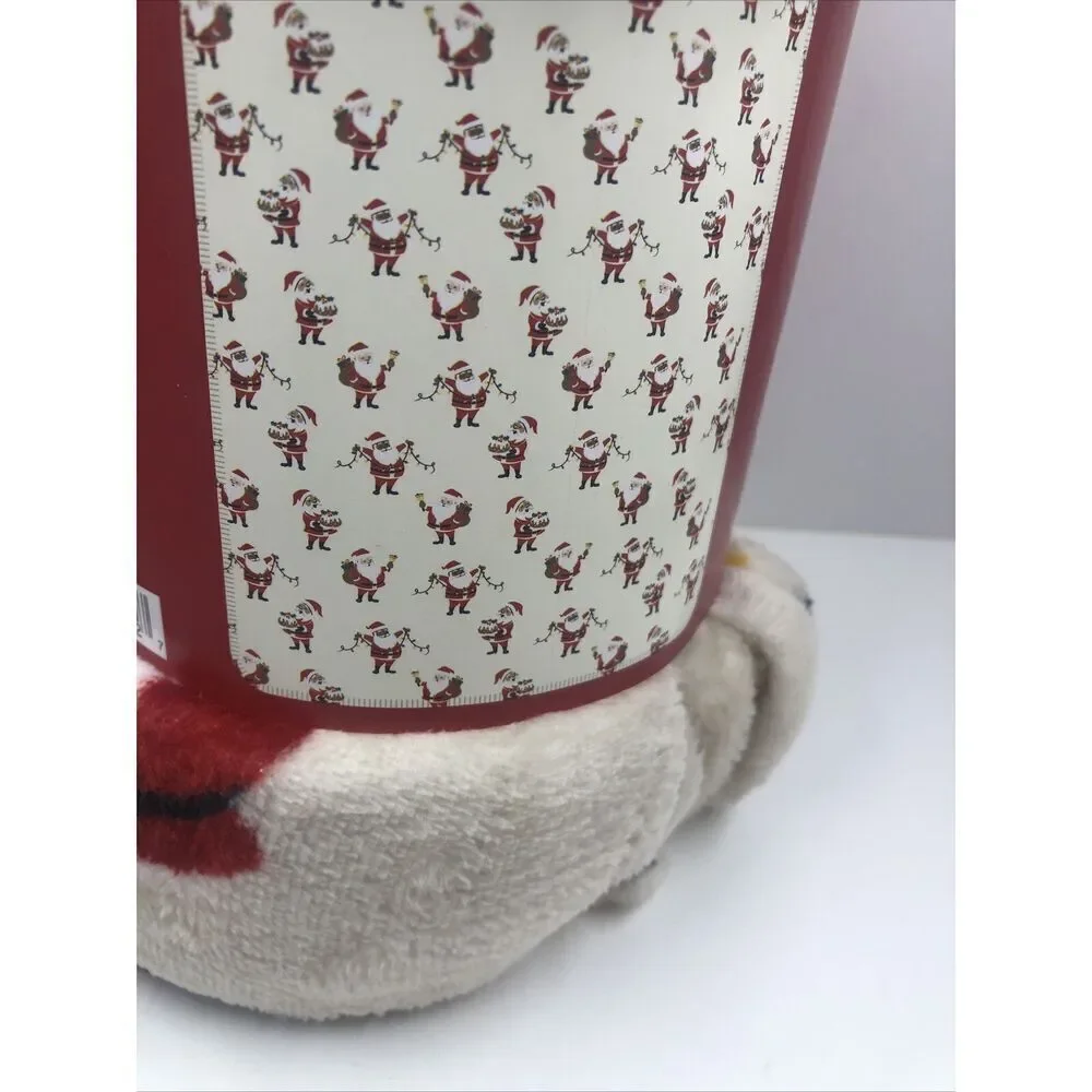Holiday Time All Over Santas  Plush Throw 50 In X 60 In